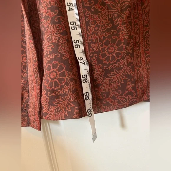 Lane Bryant Designs & Co. Light Brown Patterned Maxi Length Dress Size 24W - Picture 5 of 13